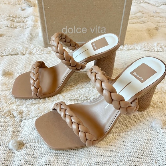 NWB Dolce Vita Nairi Braided Strappy Sandal Cafe Stella - Picture 1 of 8